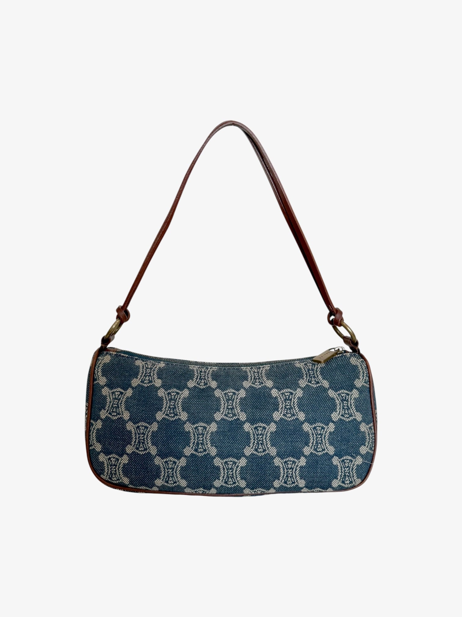 Celine Macadam Denim Baguette Bag