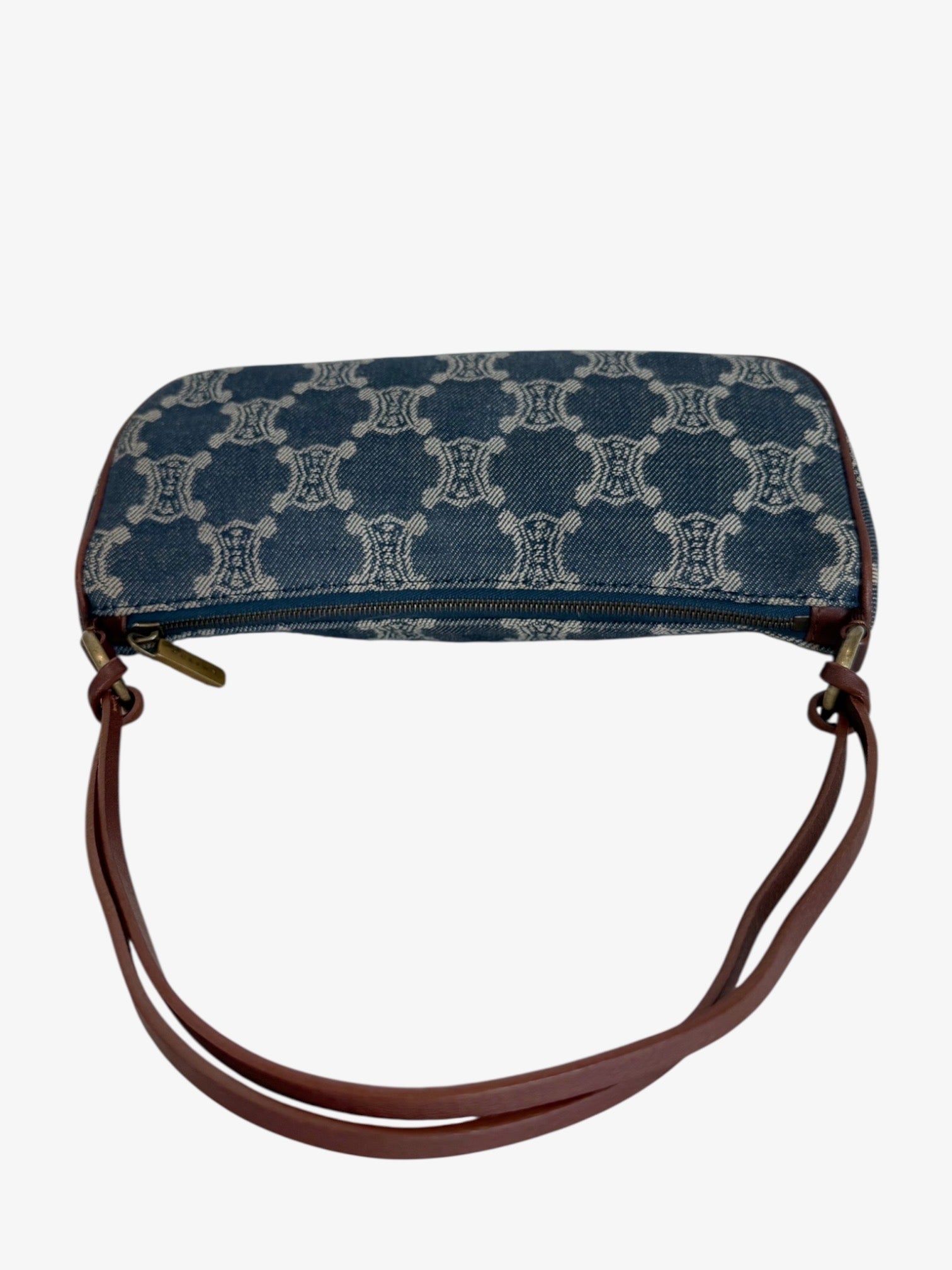 Celine Macadam Denim Baguette Bag