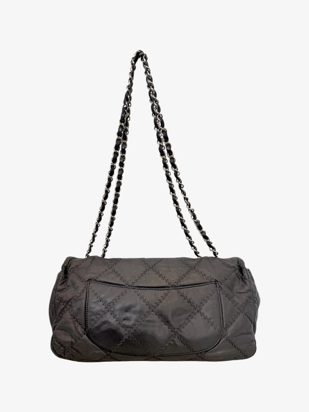 Chanel Calfskin Patchwork Stitch Flap Bag