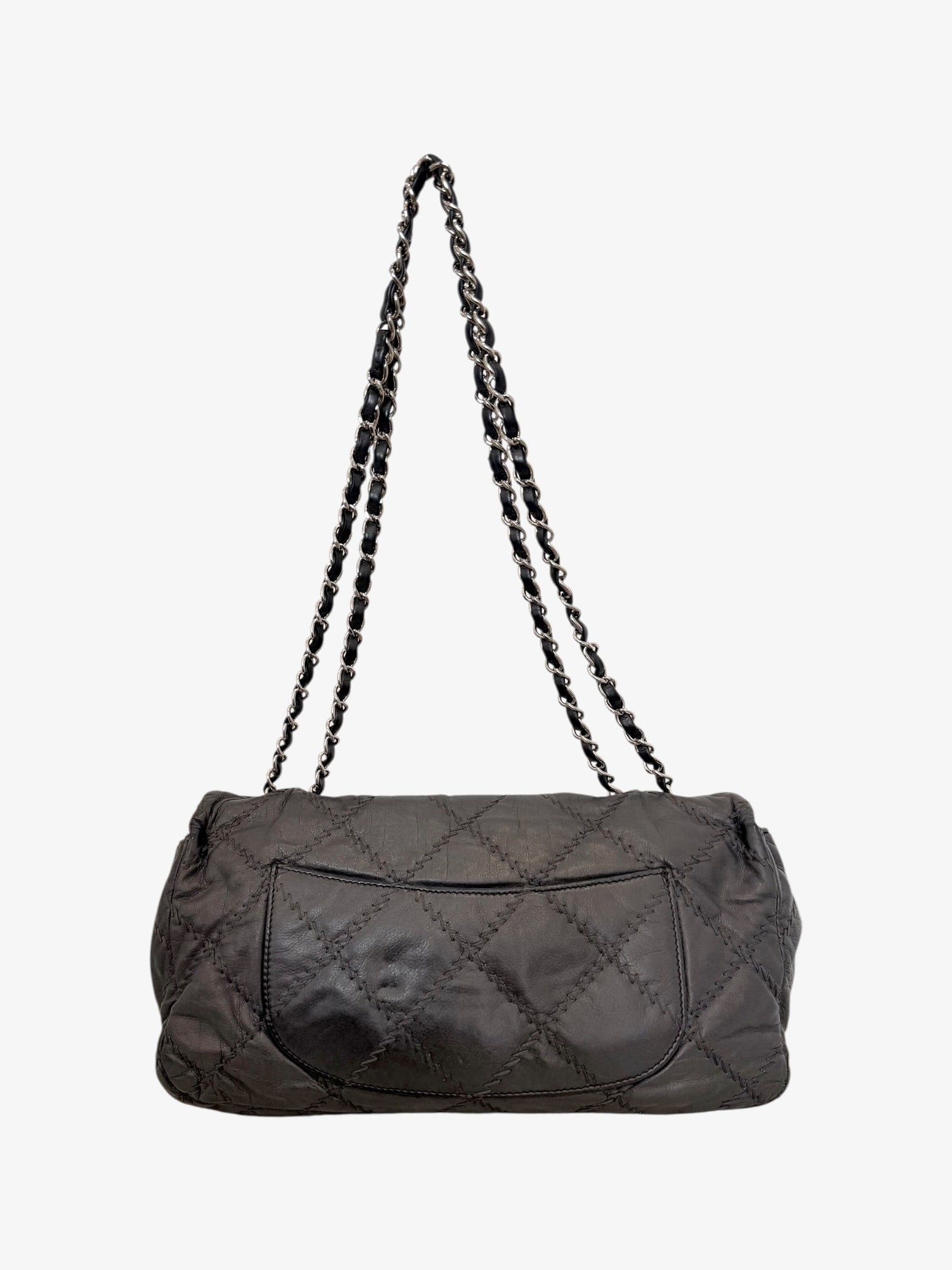 Chanel Calfskin Patchwork Stitch Flap Bag