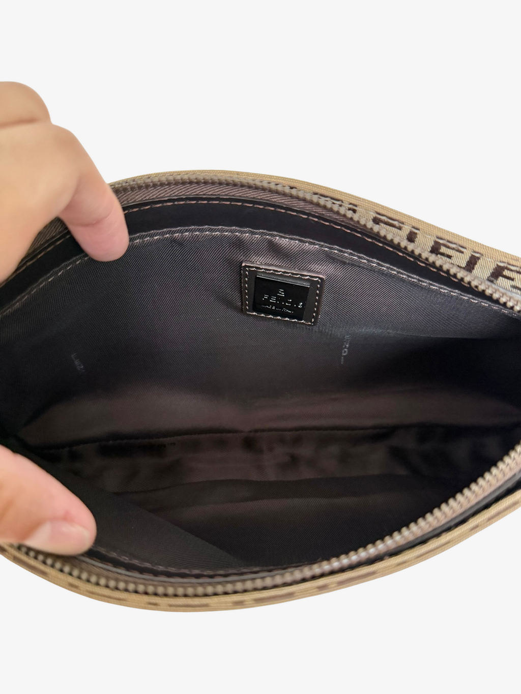 Fendi Zucchino Canvas Pochette