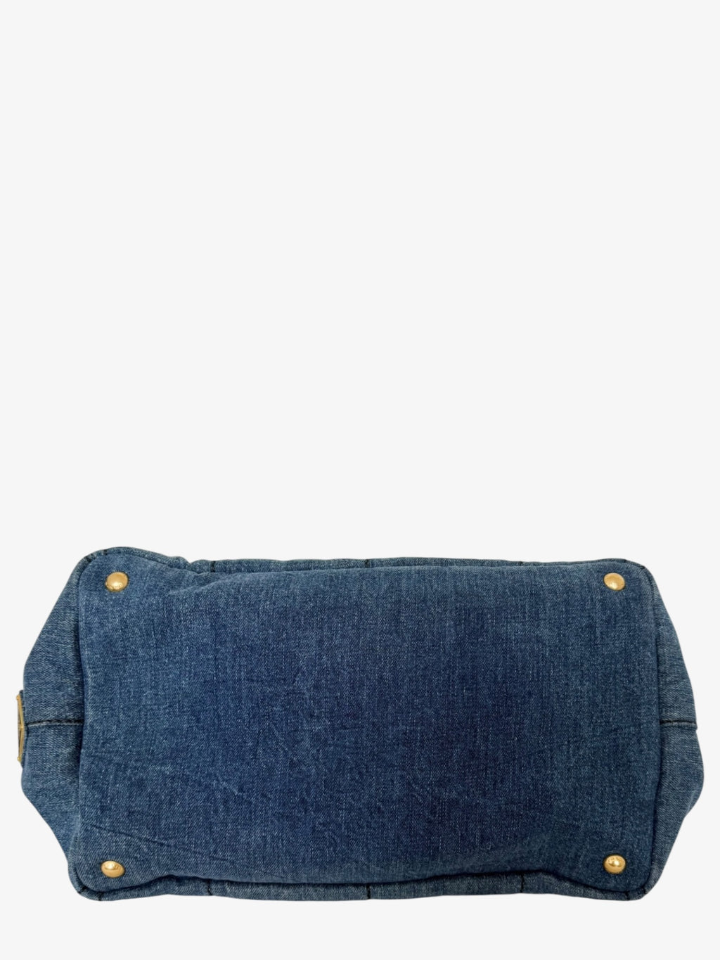 Prada Canapa Logo Denim Tote