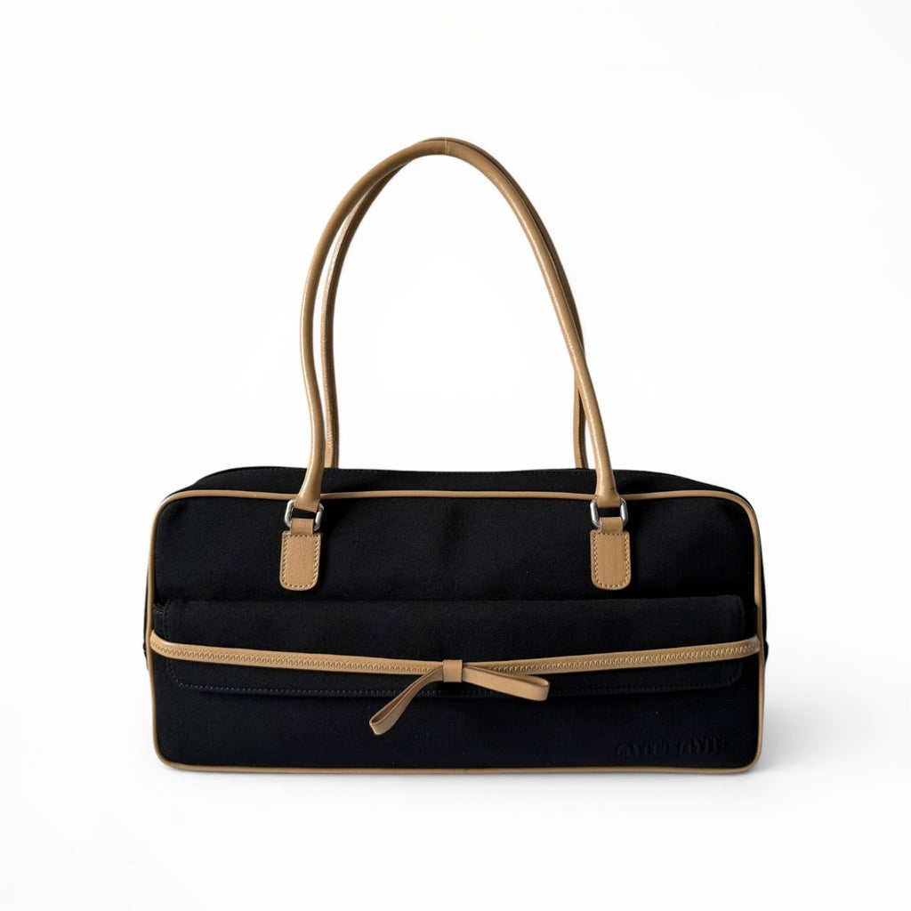 Miu Miu Gabardine Bow Shoulder Bag