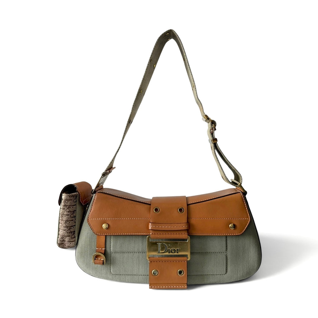 Christian Dior Street Chic Olive Green Columbus Shoulder Bag