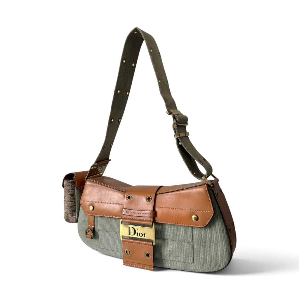 Christian Dior Street Chic Olive Green Columbus Shoulder Bag