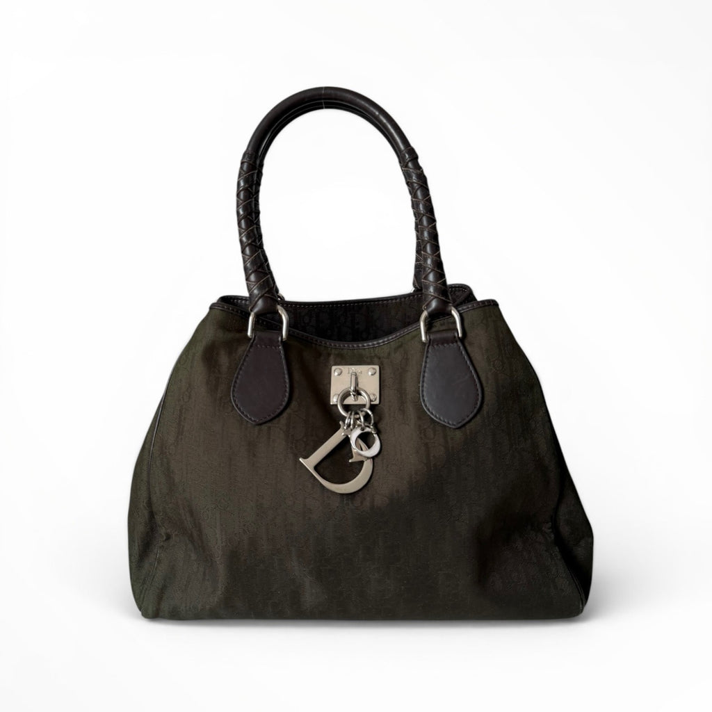 Christian Dior Nylon Diorissimo Lovely Handbag in Khaki