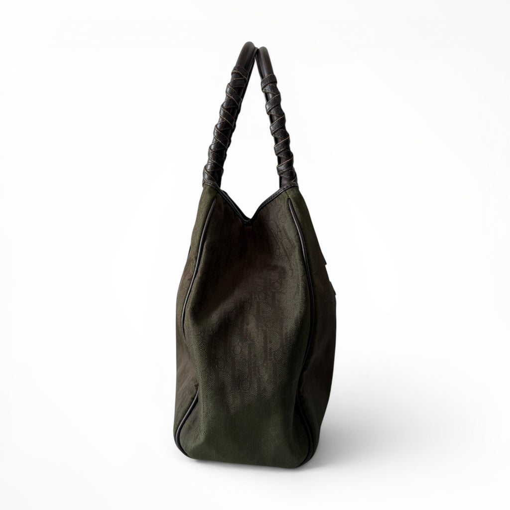 Christian Dior Nylon Diorissimo Lovely Handbag in Khaki