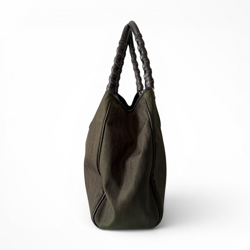 Christian Dior Nylon Diorissimo Lovely Handbag in Khaki