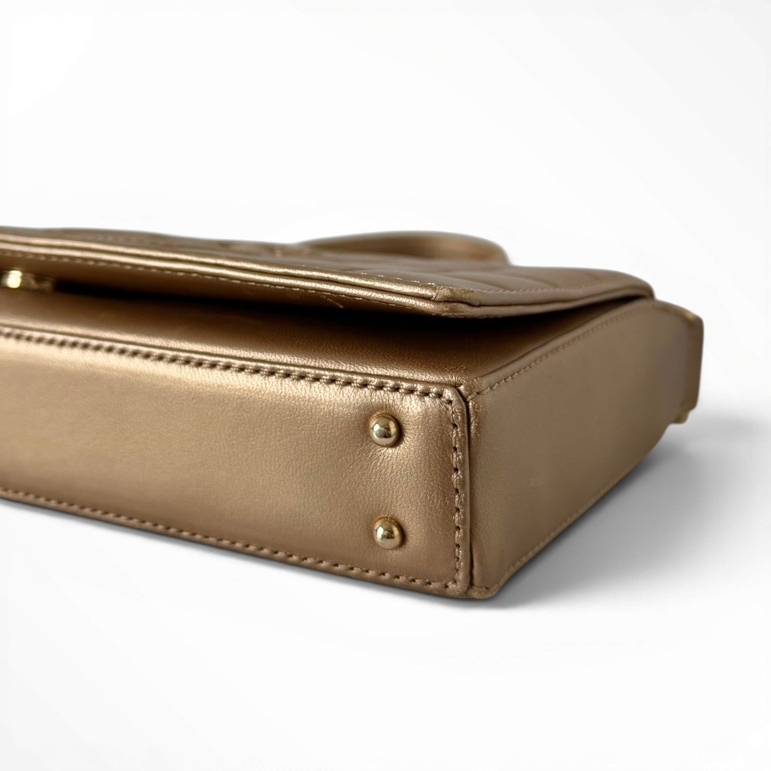 Chanel Gold Chocolate Bar Shoulder Bag