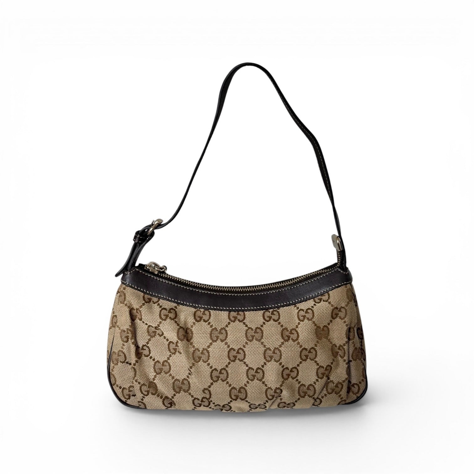 Gucci GG Canvas Lovely Heart Pochette Shoulder Bag