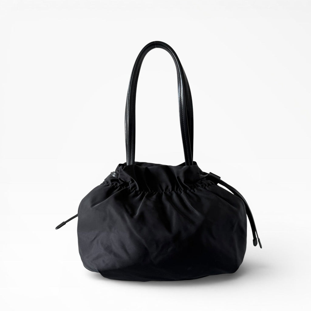 Prada Tessuto Nylon Logo Drawstring Tote