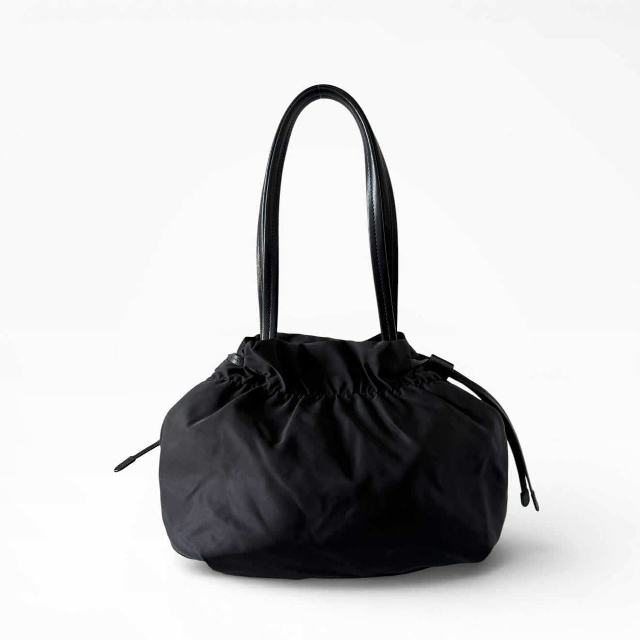 Prada Tessuto Nylon Logo Drawstring Tote