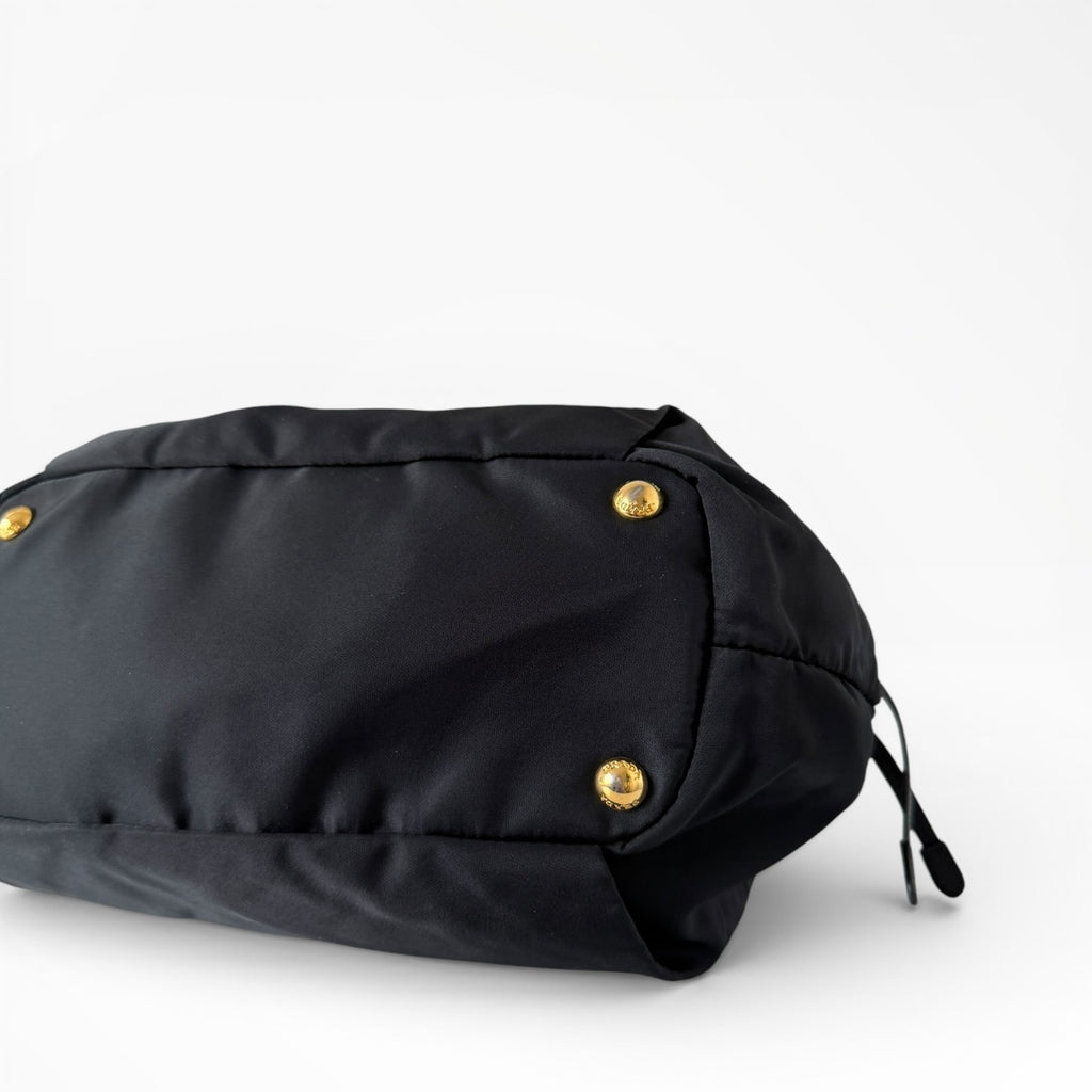 Prada Tessuto Nylon Logo Drawstring Tote