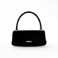 Gucci by Tom Ford Black Suede Bamboo Shoulder Bag
