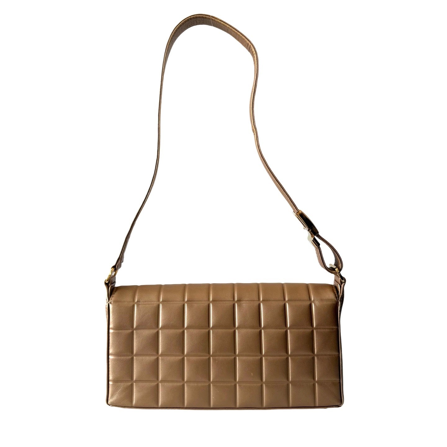 Chanel Gold Chocolate Bar Shoulder Bag