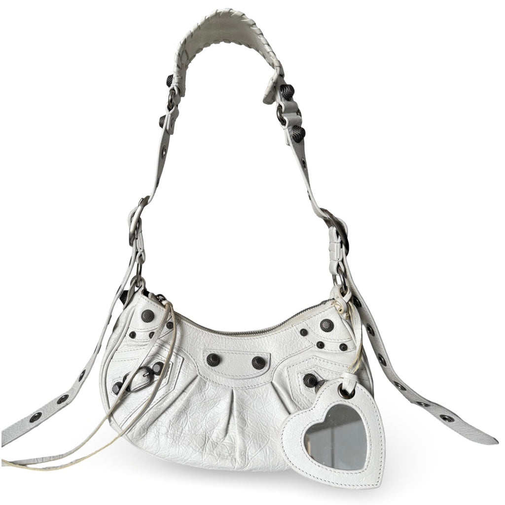 Balenciaga Le Cagole Shoulder Bag XS in White