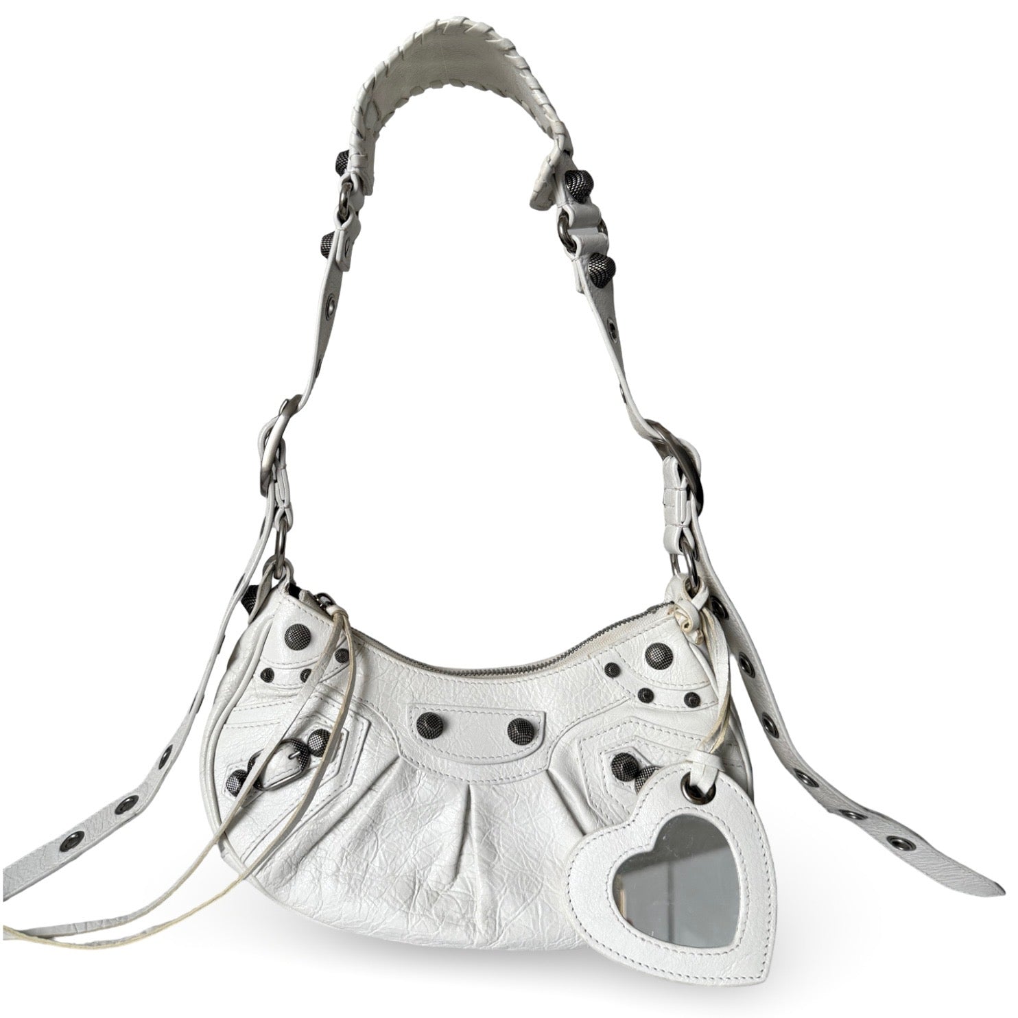 Balenciaga Le Cagole Shoulder Bag XS in White