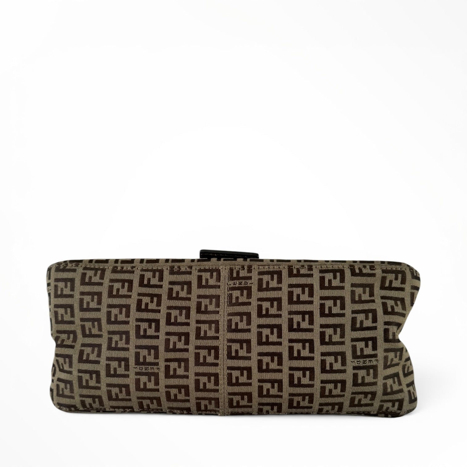 Fendi Zucchino Mama Baguette Shoulder Bag - Gold Hardware