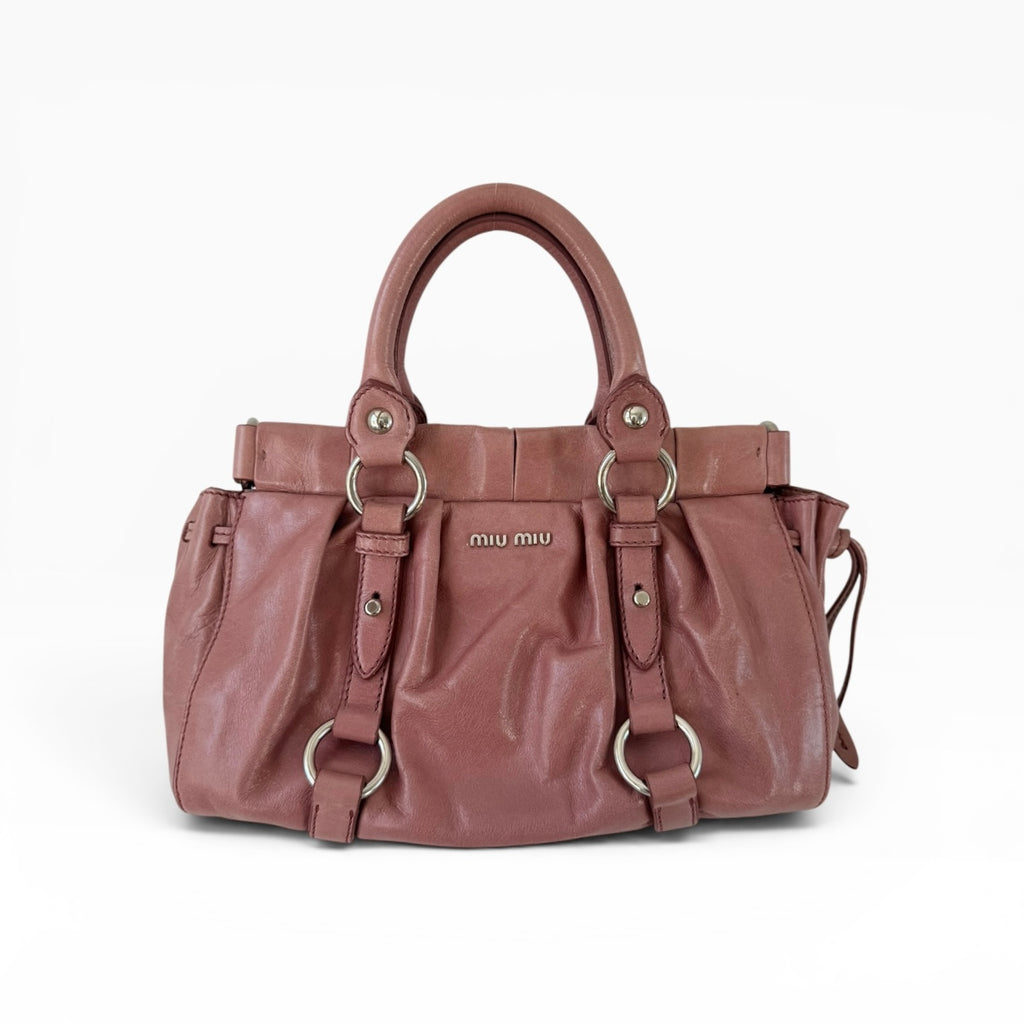 Miu Miu Pink Vitello Shoulder Bag