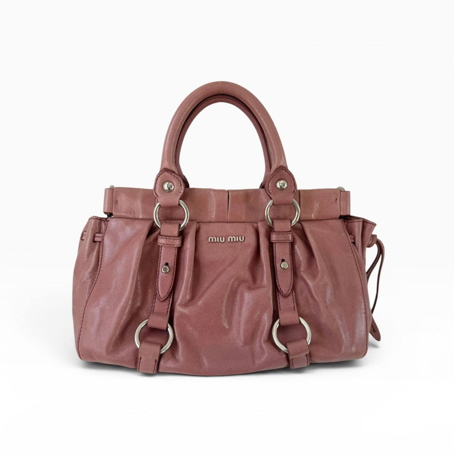 Miu Miu Pink Vitello Shoulder Bag