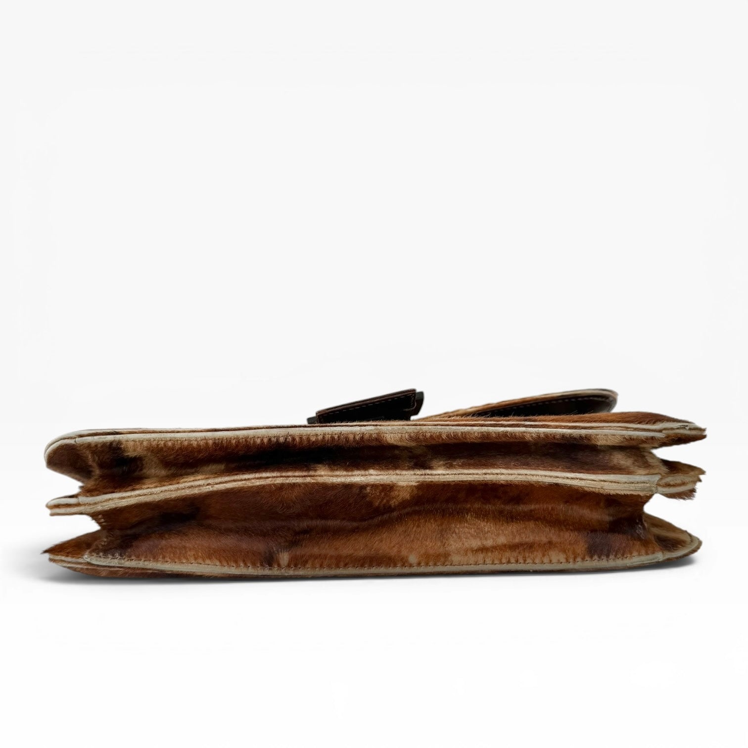 Fendi Pony Hair Baguette Shoulder Bag