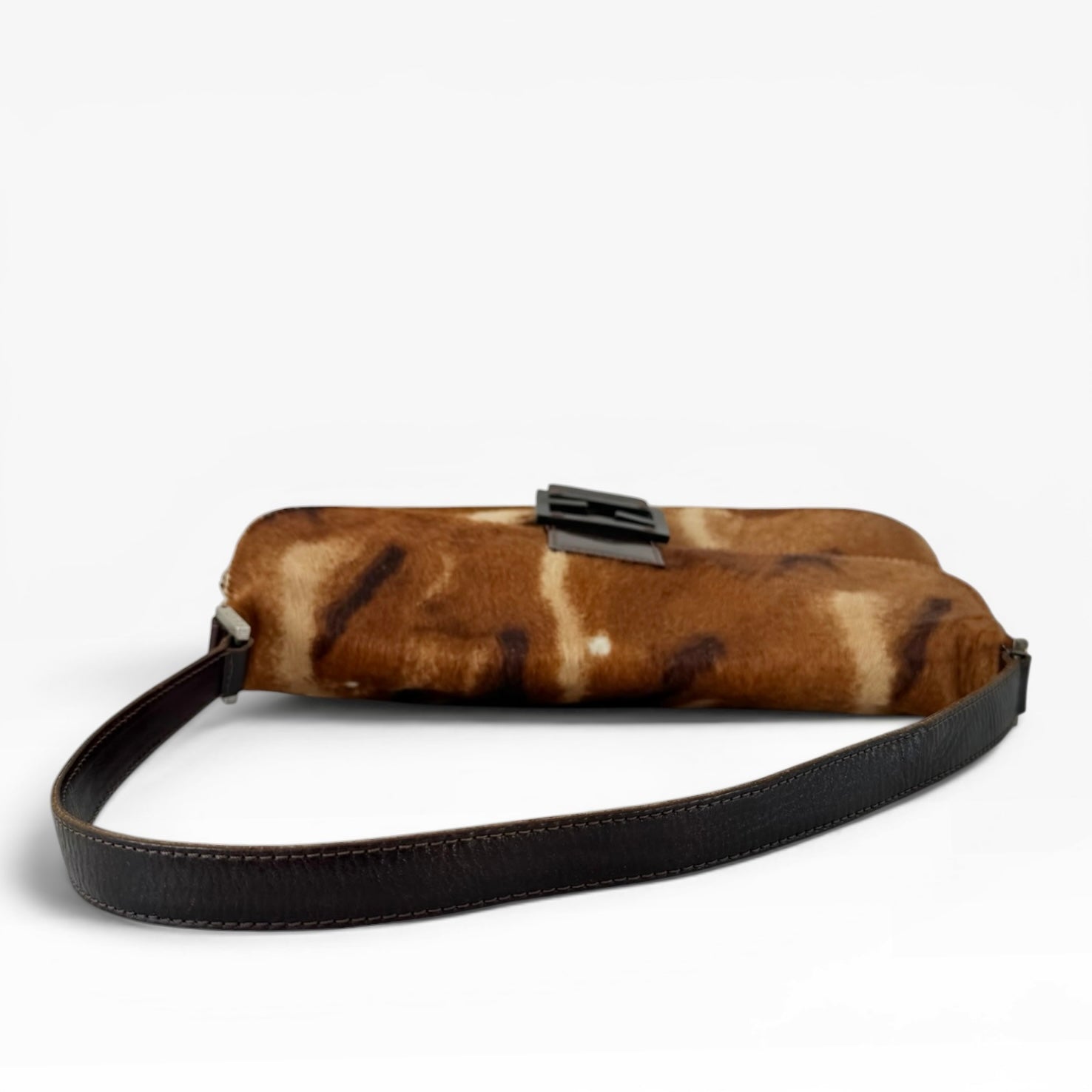 Fendi Pony Hair Baguette Shoulder Bag