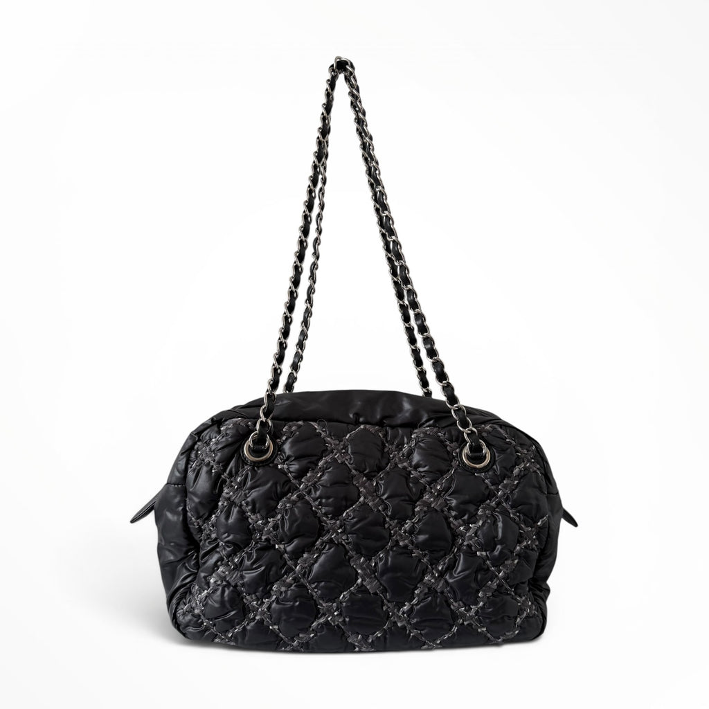 Chanel Tweed on Stitch Bowler Bag