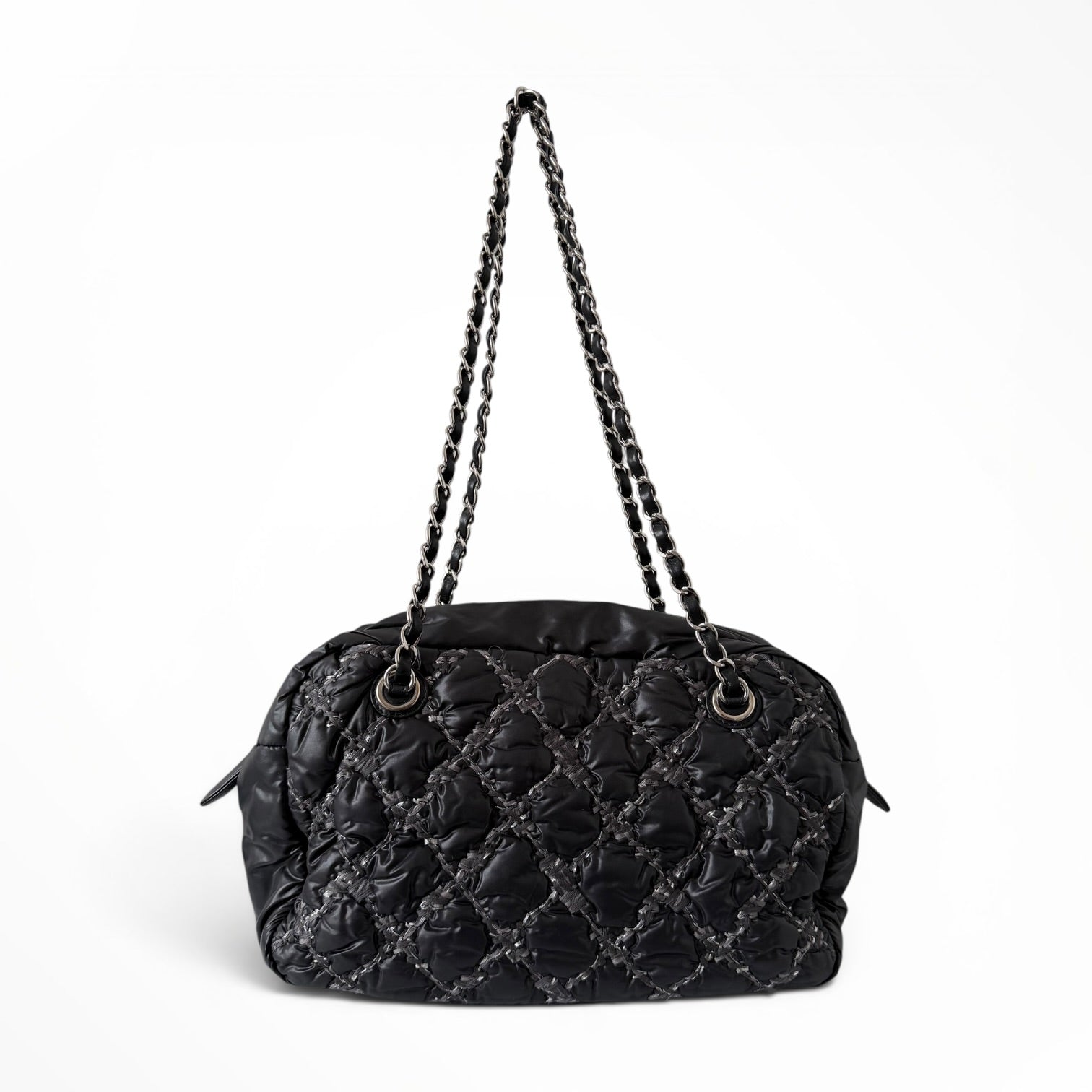 Chanel Tweed on Stitch Bowler Bag
