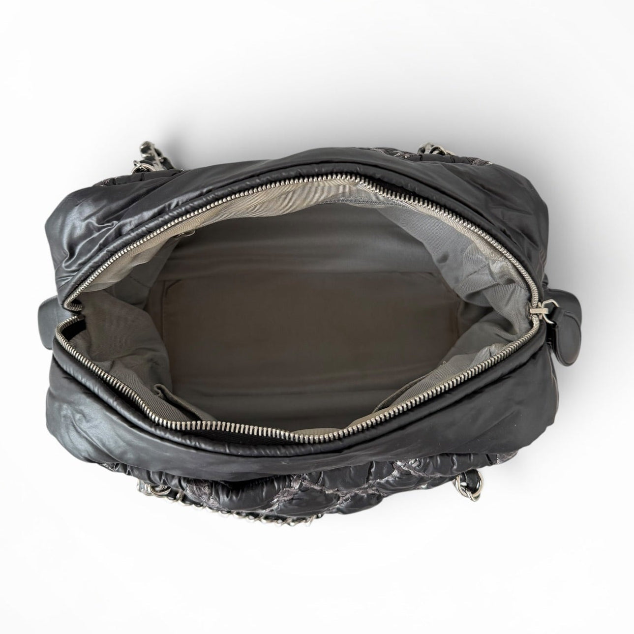 Chanel Tweed on Stitch Bowler Bag