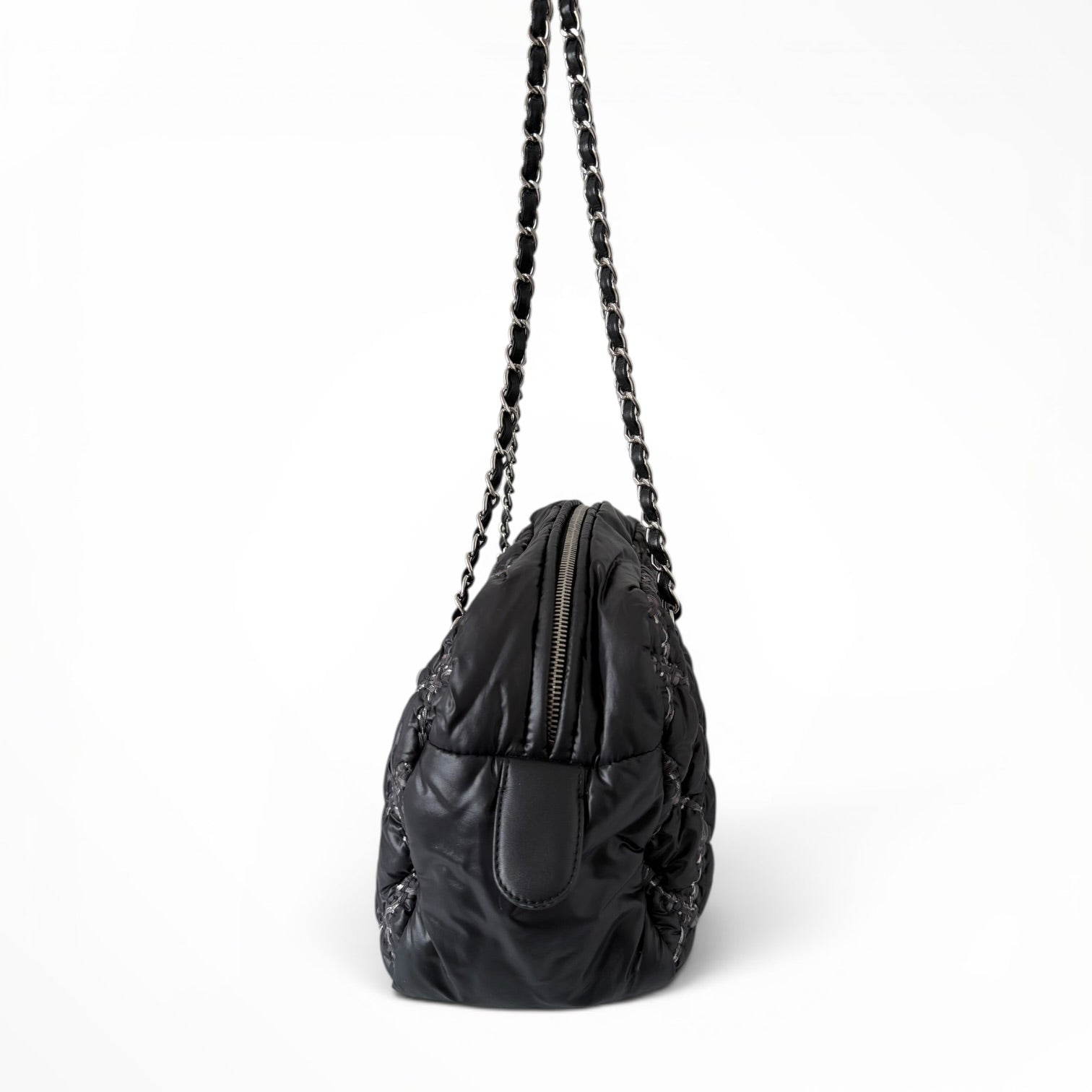 Chanel Tweed on Stitch Bowler Bag