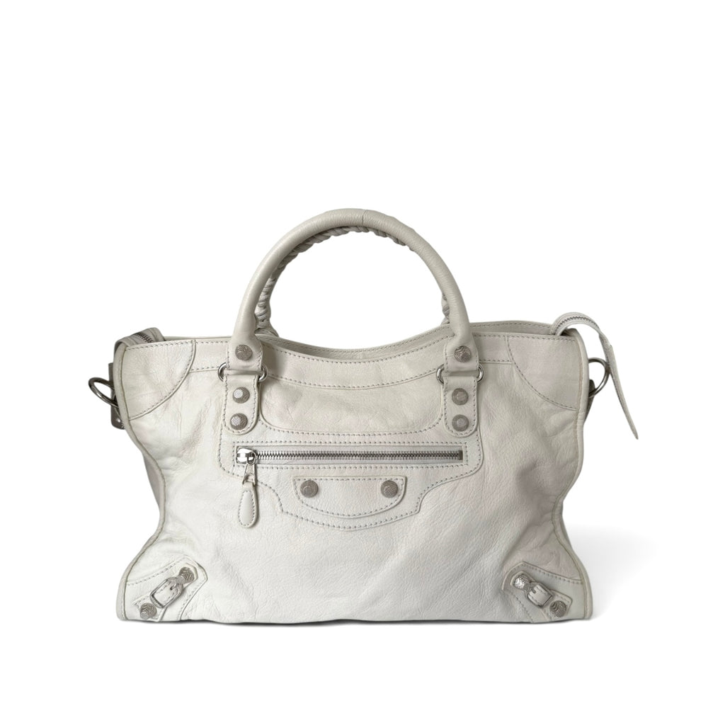 Balenciaga Le City Bag Medium Off White