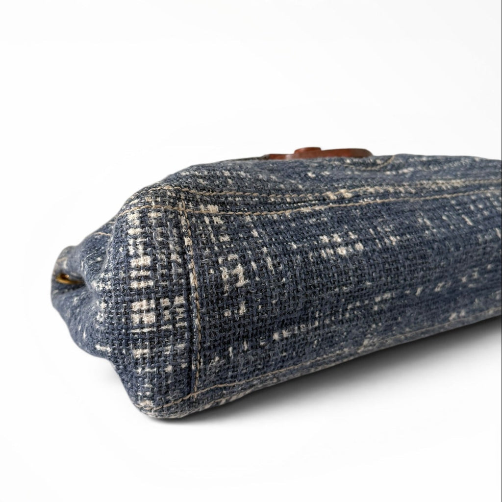 Prada Tela Tweed Flap Shoulder Bag