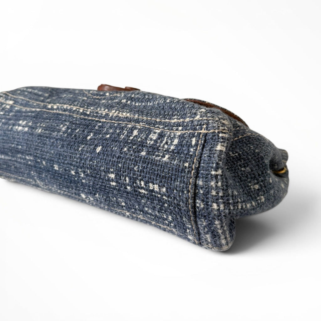 Prada Tela Tweed Flap Shoulder Bag
