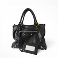 Balenciaga Giant 12 Velo Bag - Black Lambskin Leather with Gold Hardware