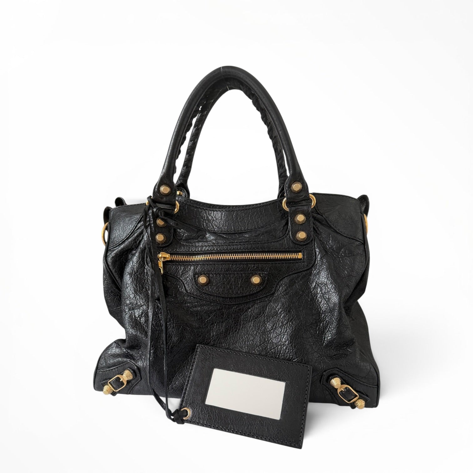 Balenciaga Giant 12 Velo Bag - Black Lambskin Leather with Gold Hardware