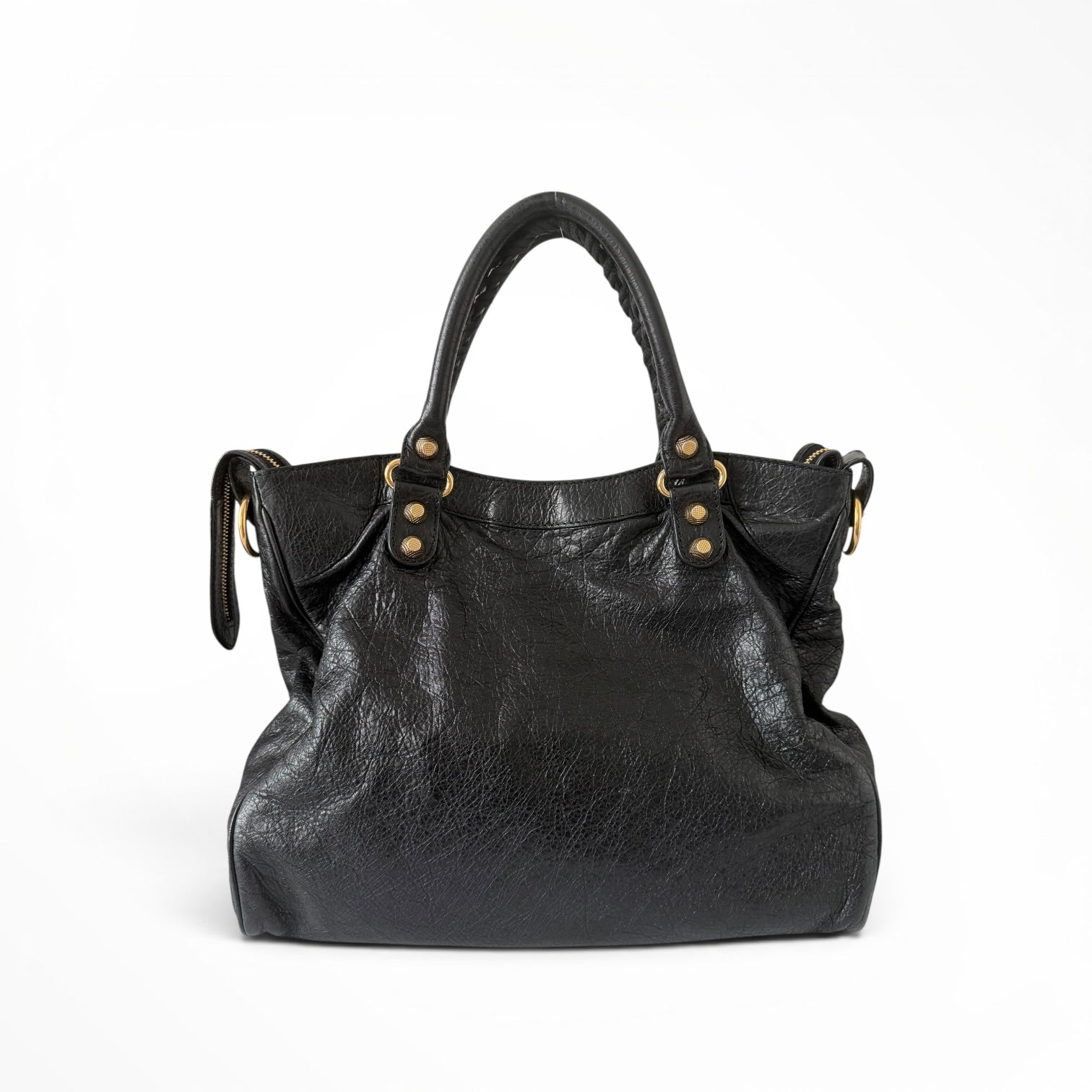 Balenciaga Giant 12 Velo Bag - Black Lambskin Leather with Gold Hardware