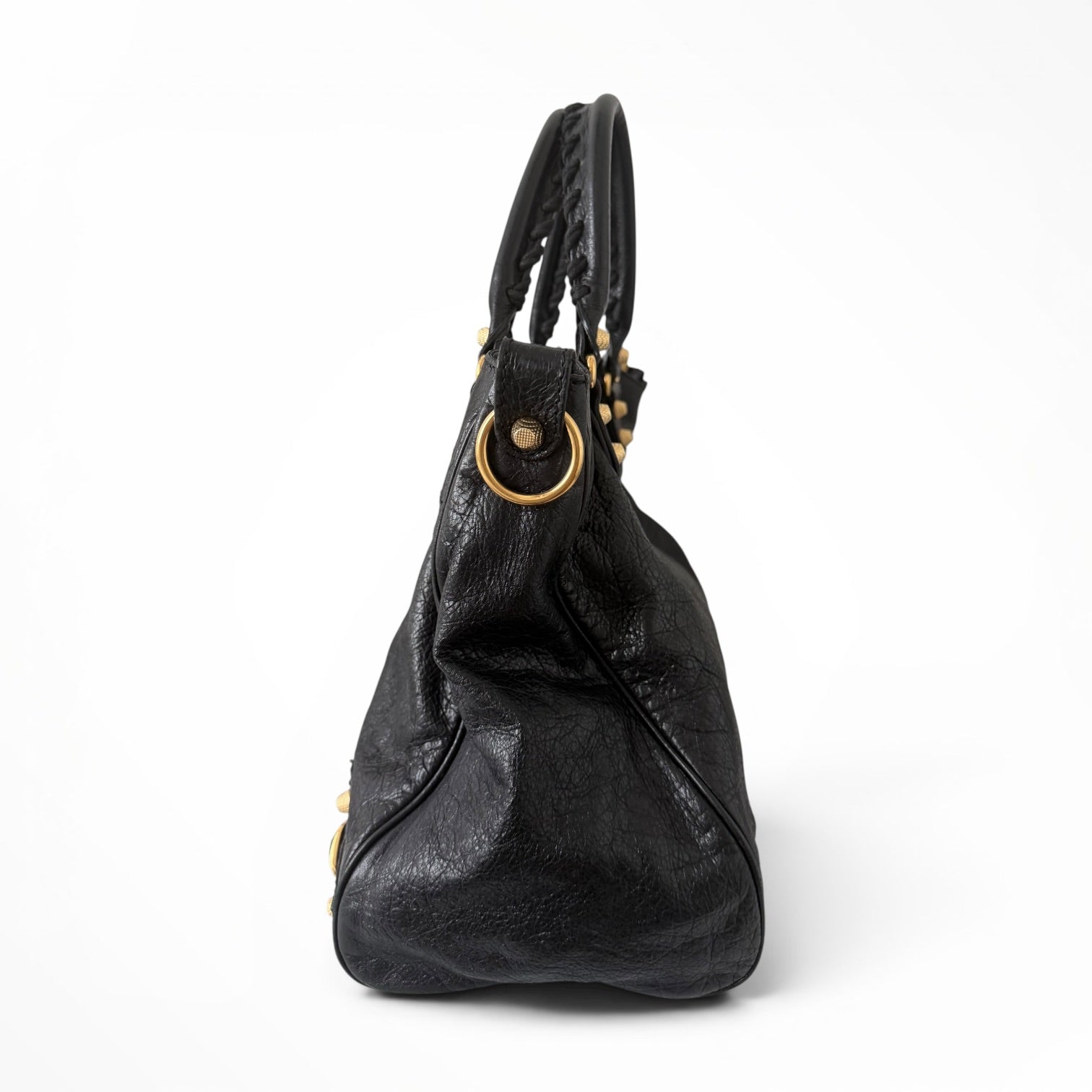 Balenciaga Giant 12 Velo Bag - Black Lambskin Leather with Gold Hardware