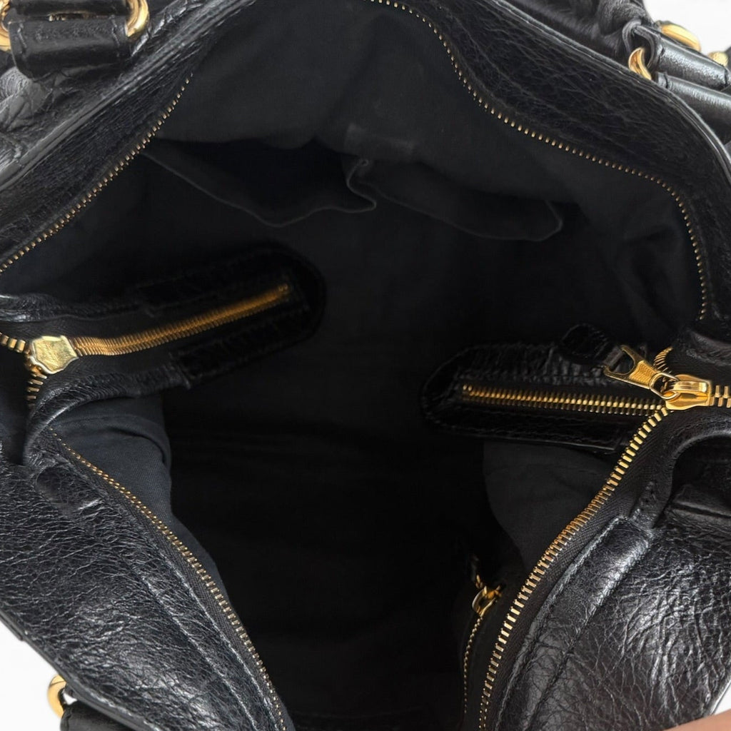 Balenciaga Giant 12 Velo Bag - Black Lambskin Leather with Gold Hardware