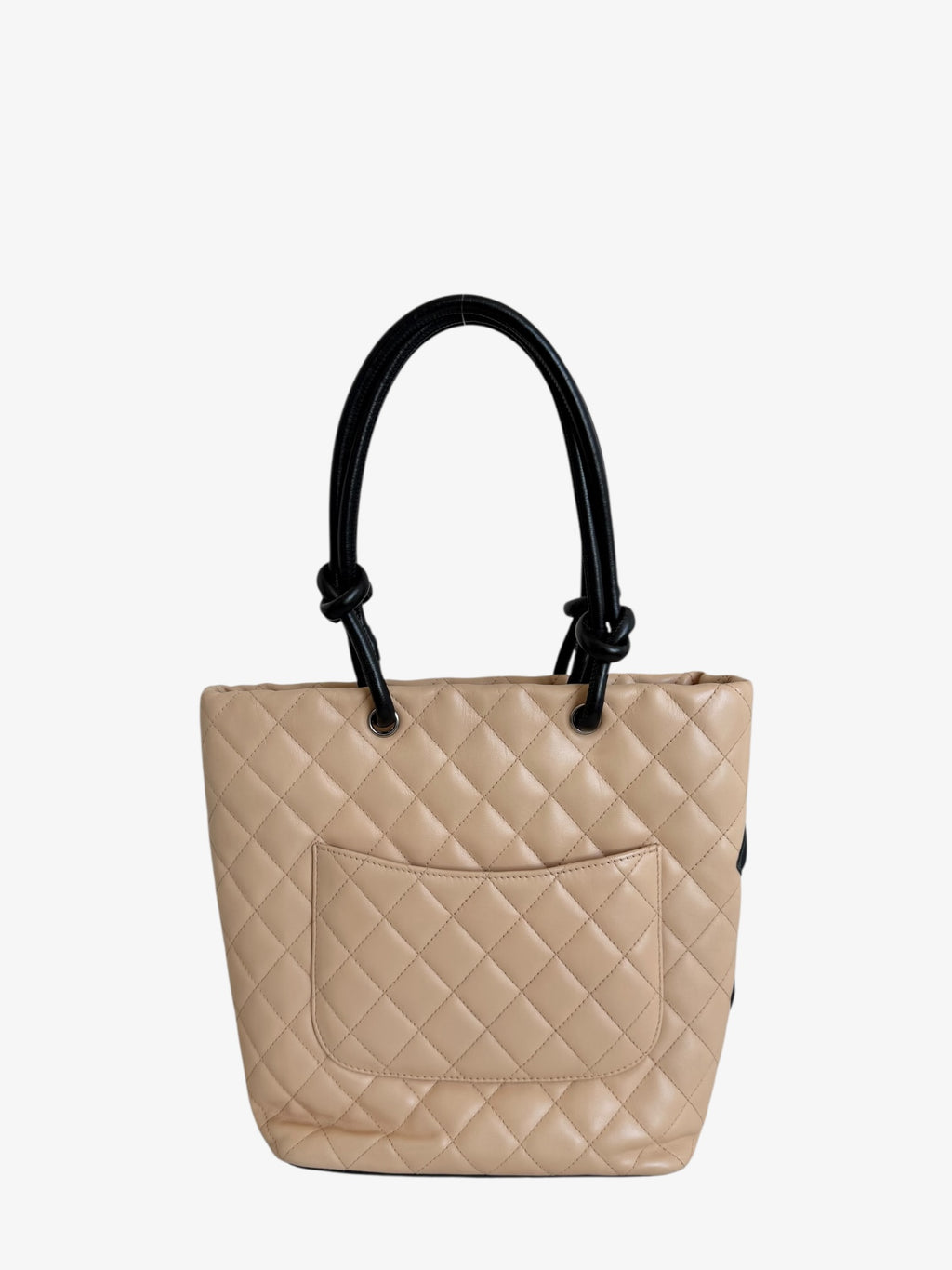 Chanel Cambon Ligne Quilted Tote Bag Beige