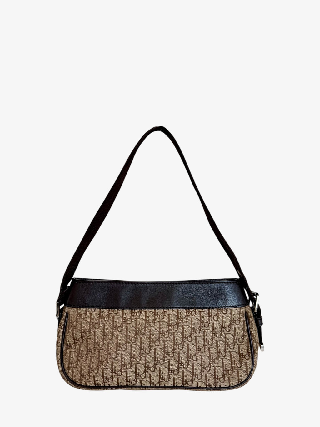 Christian Dior Trotter Street Chic Canvas & Leather Shoulder Bag