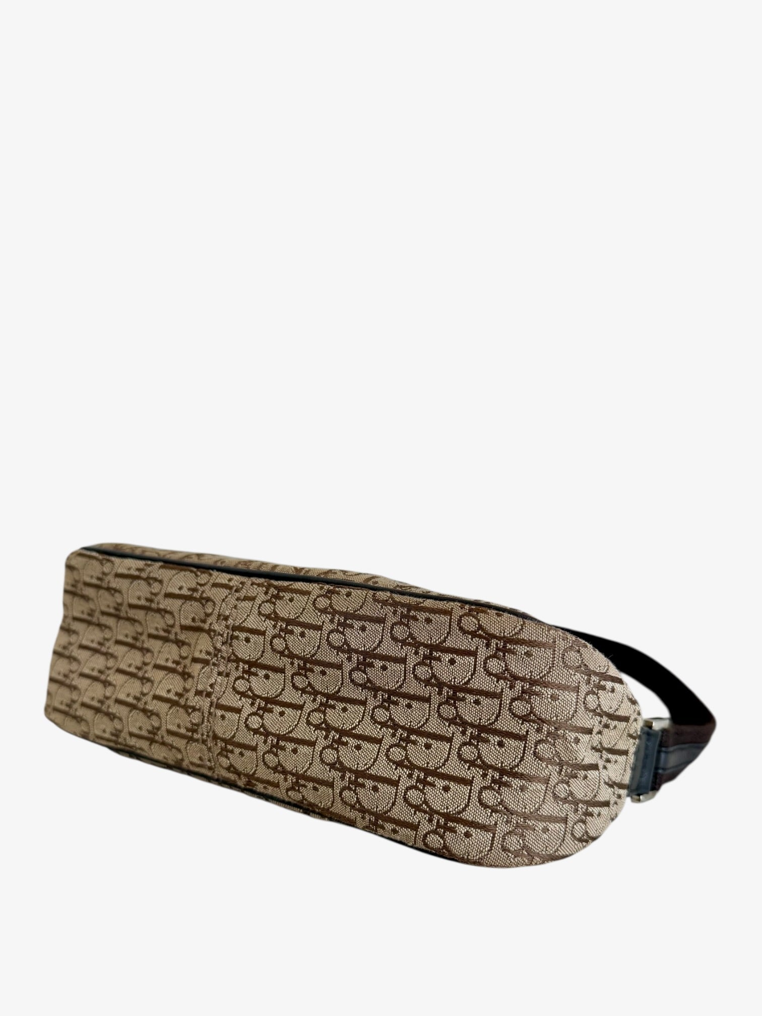 Christian Dior Trotter Street Chic Canvas & Leather Shoulder Bag