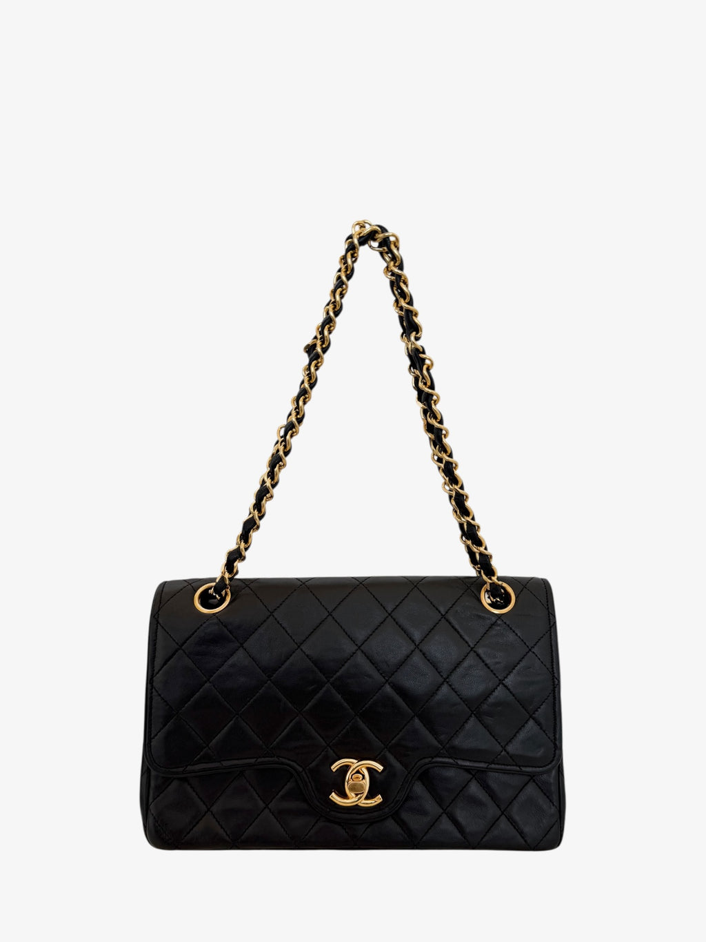 Chanel Matelassé Lambskin Double Flap Small Chain Shoulder Bag - 24 GPHW