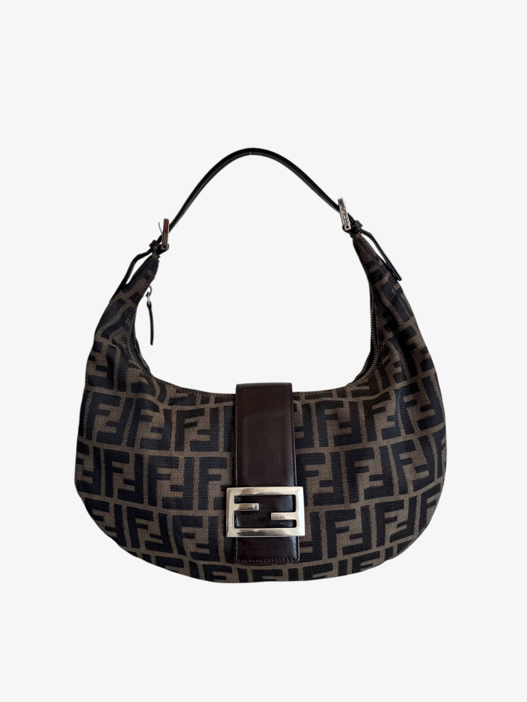 Fendi Zucca Croissant Shoulder Bag
