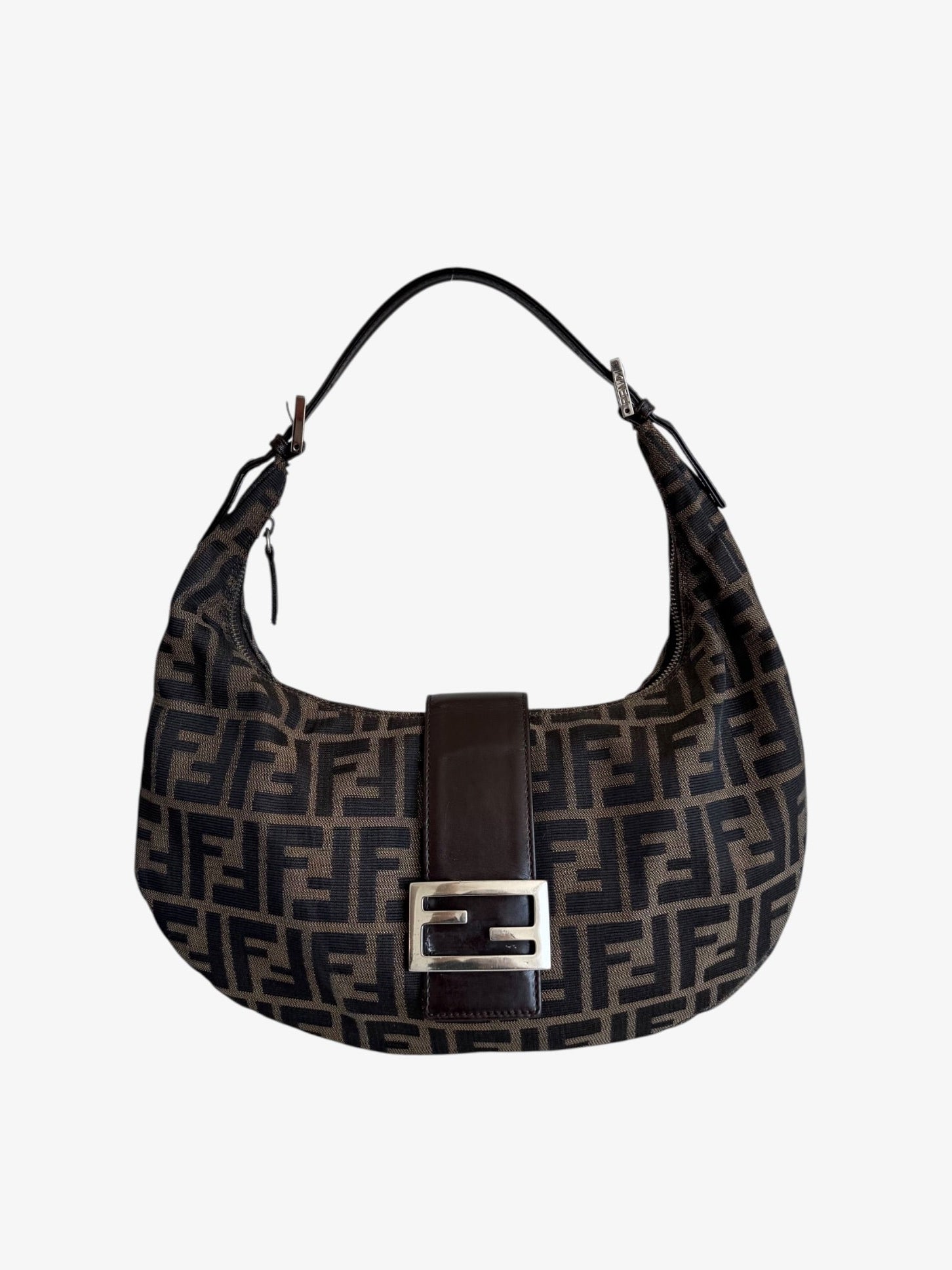 Fendi Zucca Croissant Shoulder Bag
