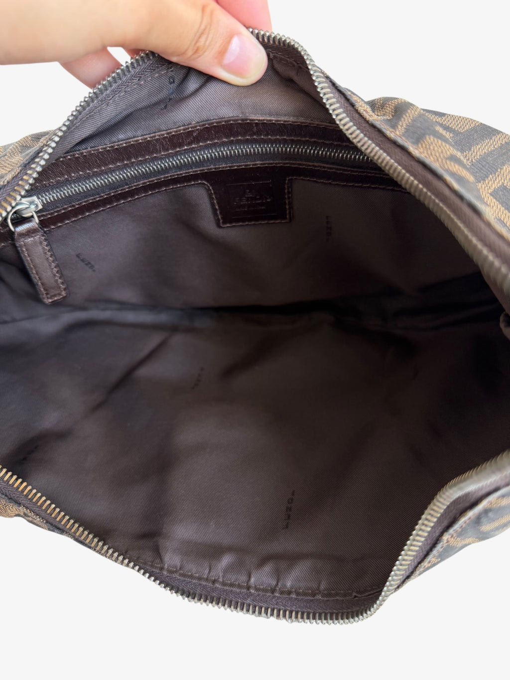 Fendi Zucca Croissant Shoulder Bag
