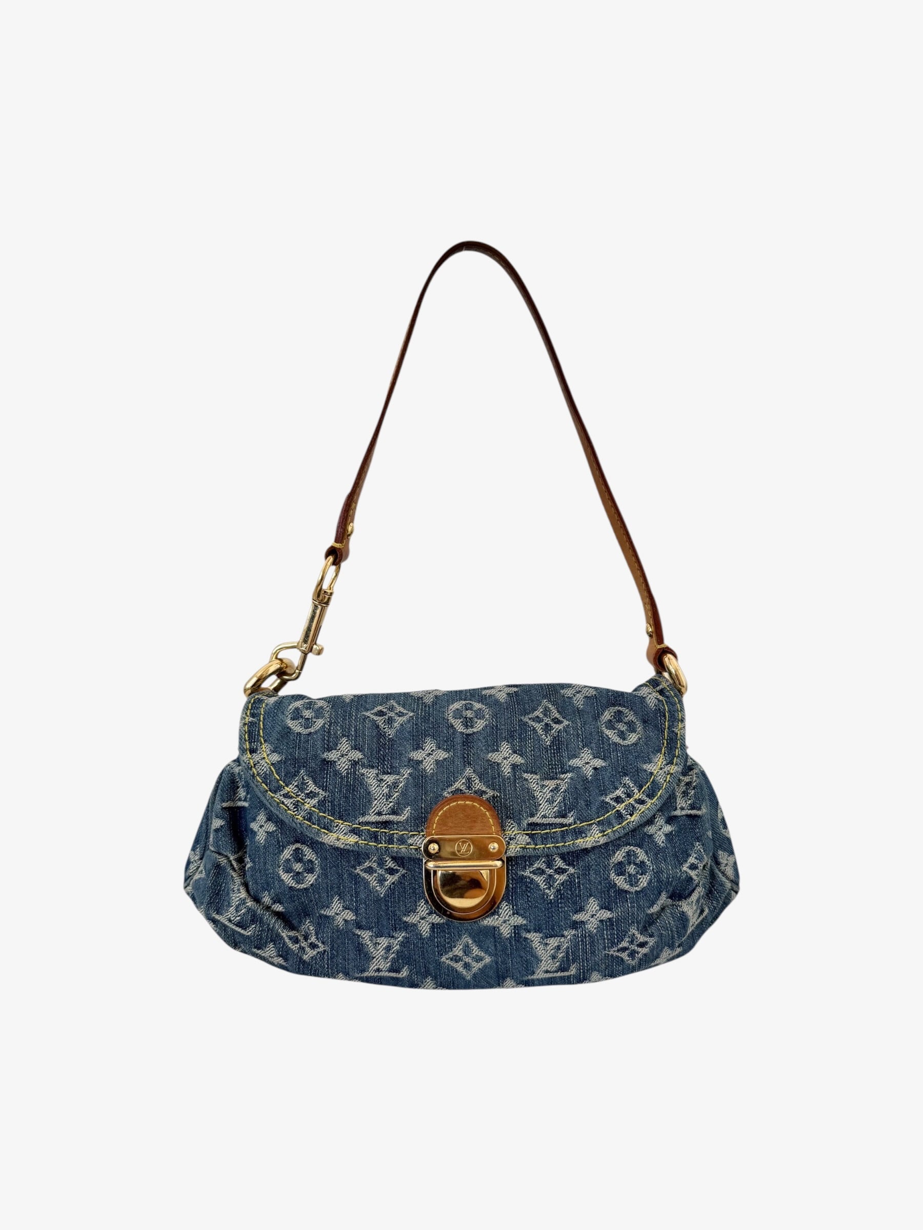 Louis Vuitton Denim Mini Pleaty Shoulder Bag