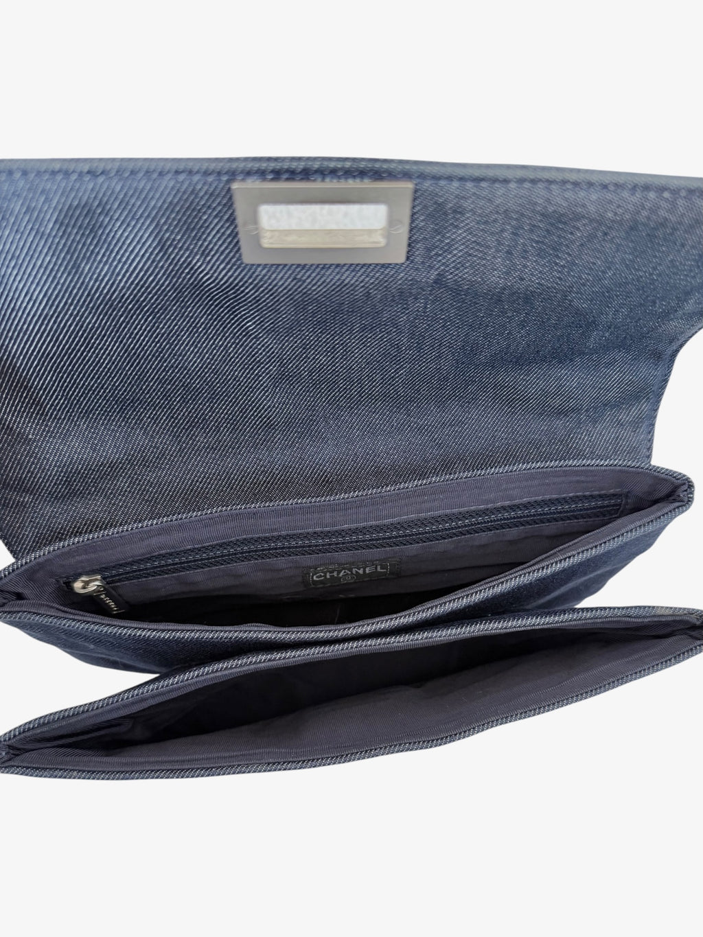 Chanel Quilted Denim Chain Shoulder Bag