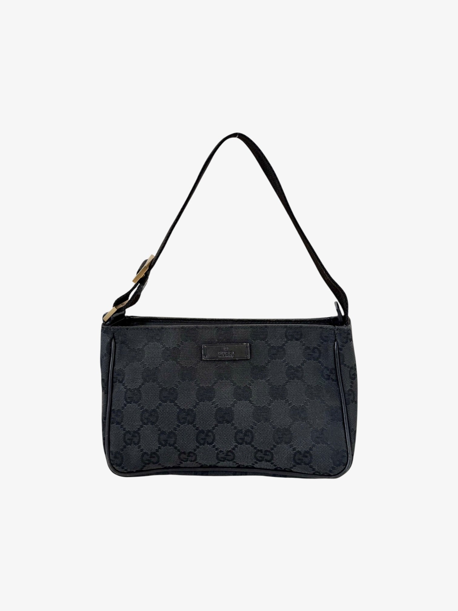 Gucci GG Canvas Shoulder Bag Black