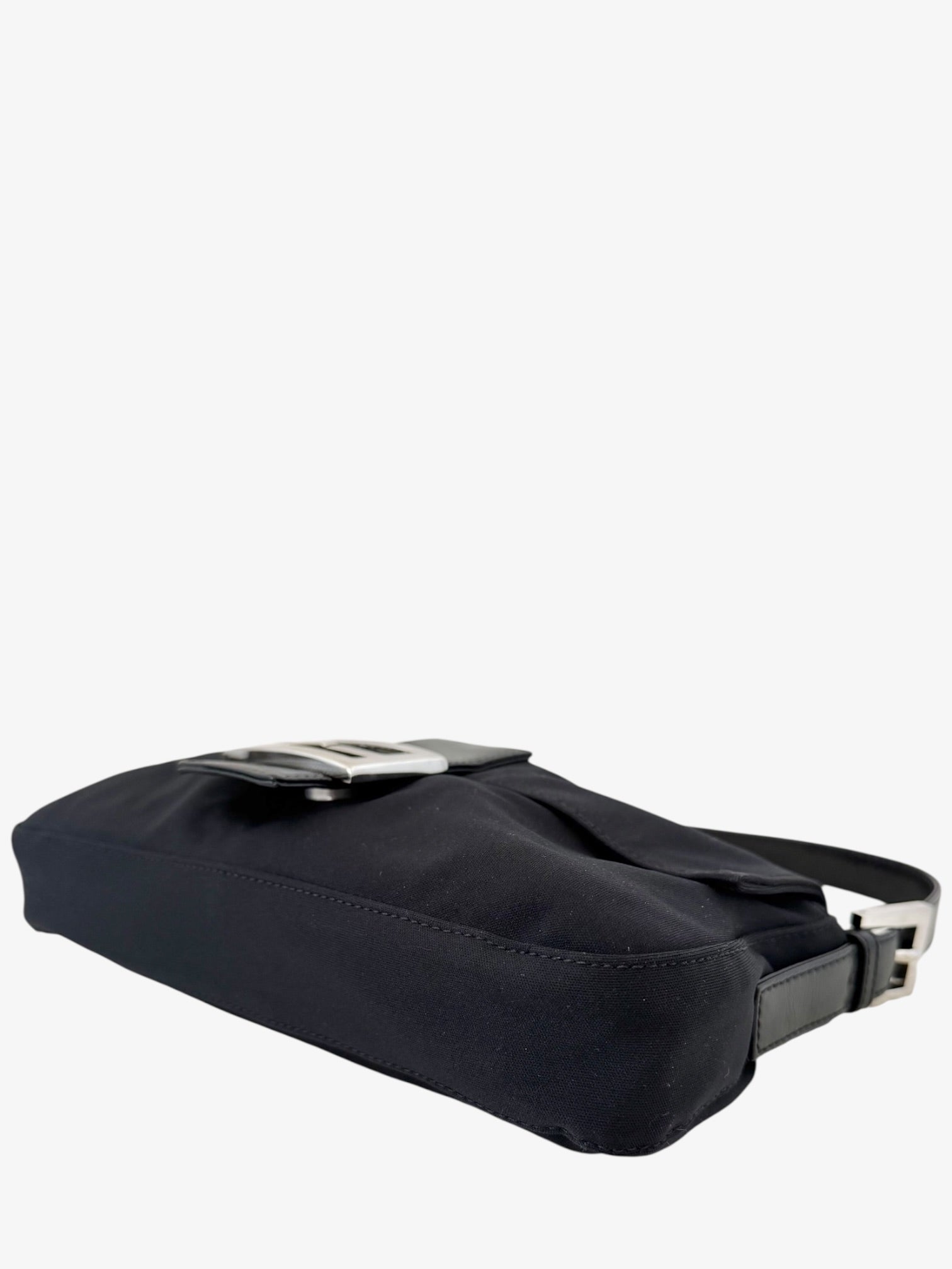 Fendi Zucca Neoprene Baguette Bag Black