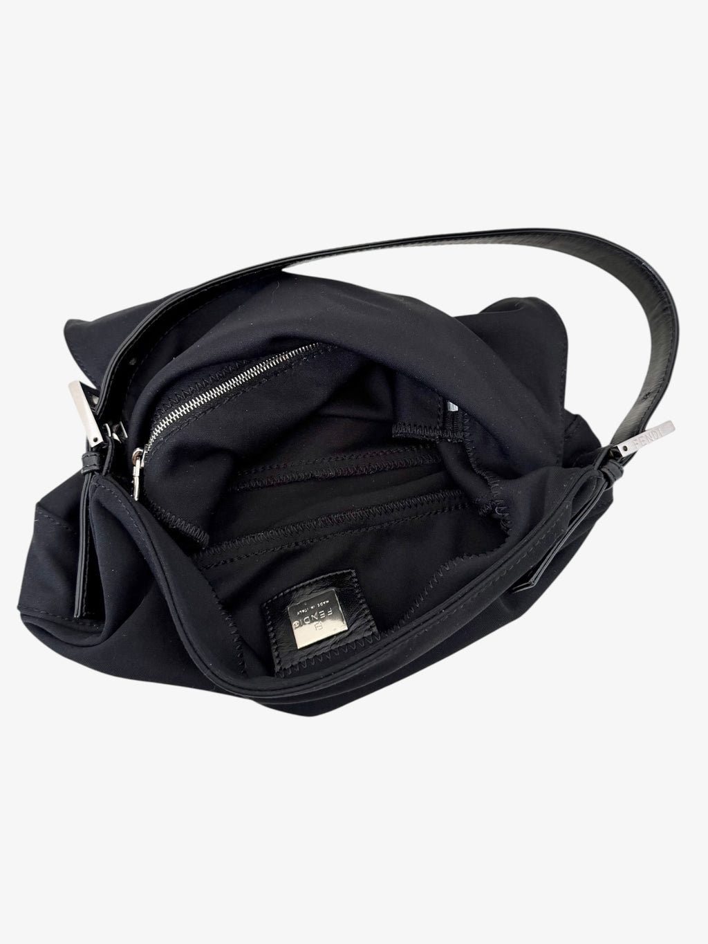 Fendi Zucca Neoprene Baguette Bag Black